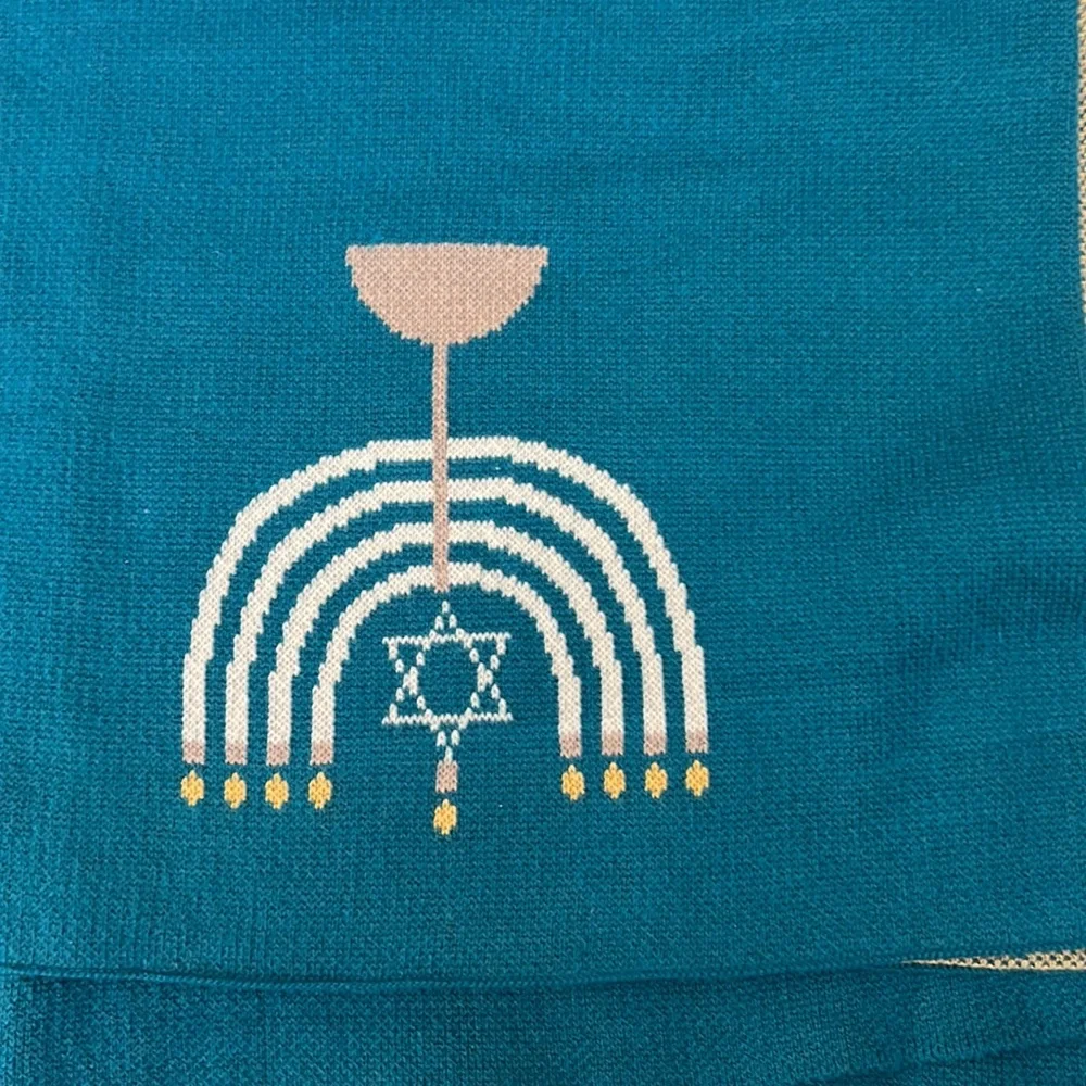 NWT Hanukkah/menorah baby blanket and bib